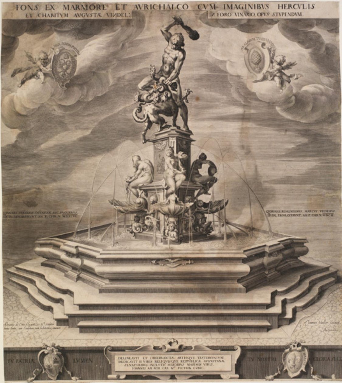 Hercules Fountain in Augsburg by Jan Harmensz. Muller