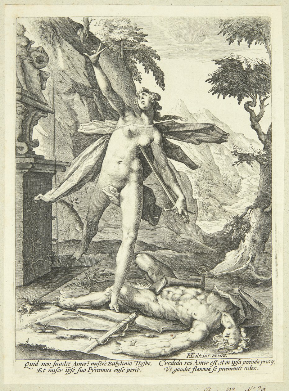 Pyramus and Thisbe by Jan Harmensz. Muller: Fine art print