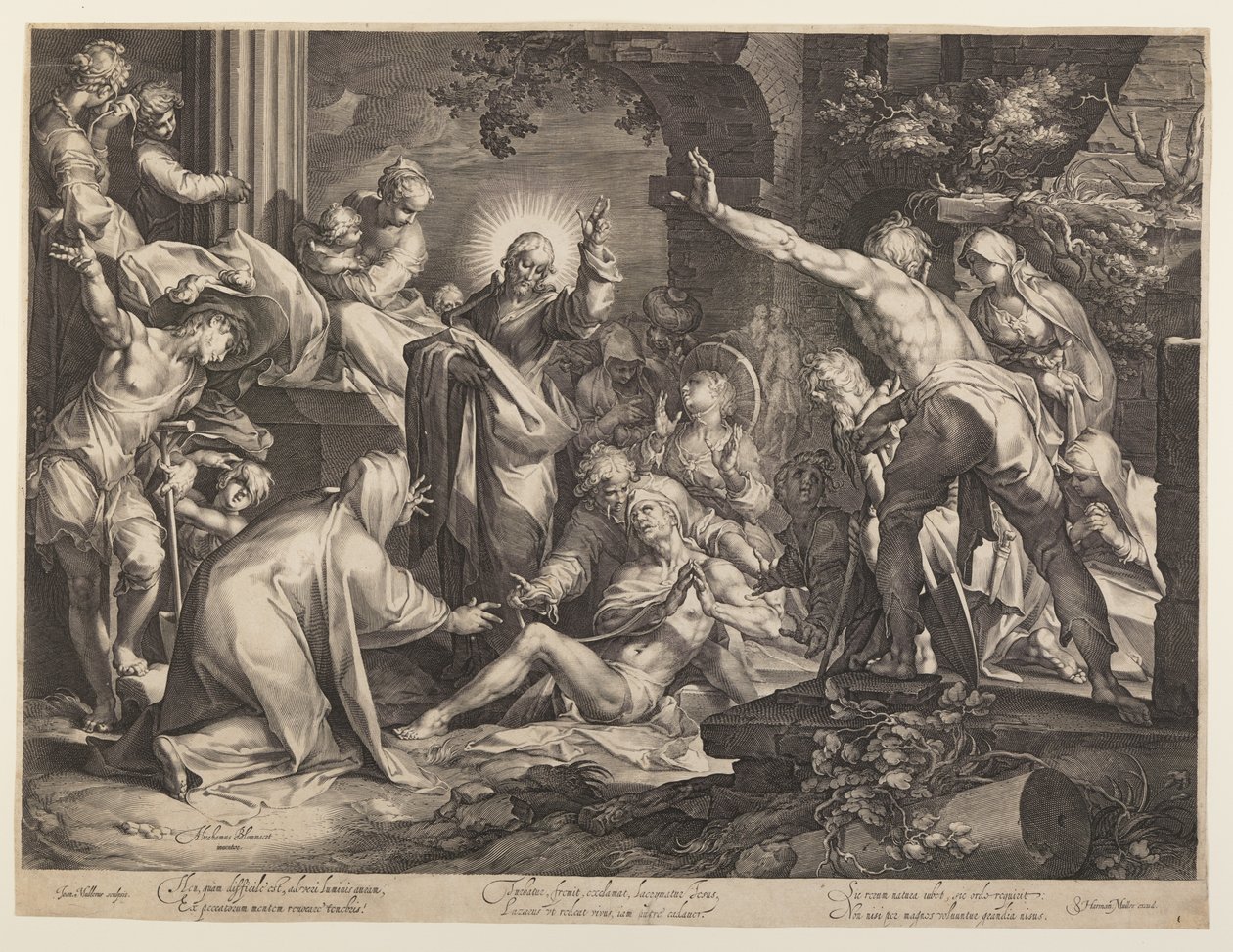 The Raising of Lazarus by Jan Harmensz. Muller