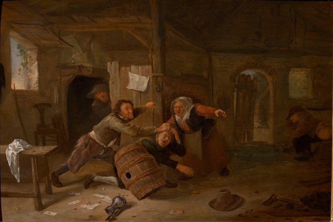 Fighting Peasants by Jan Havicksz Steen