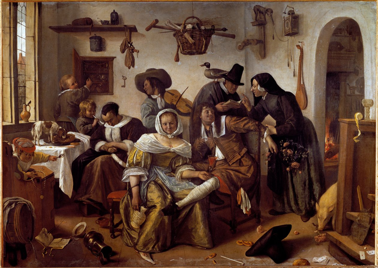 The World is Upside Down or The Misdeeds of Lust by Jan Havicksz. Steen