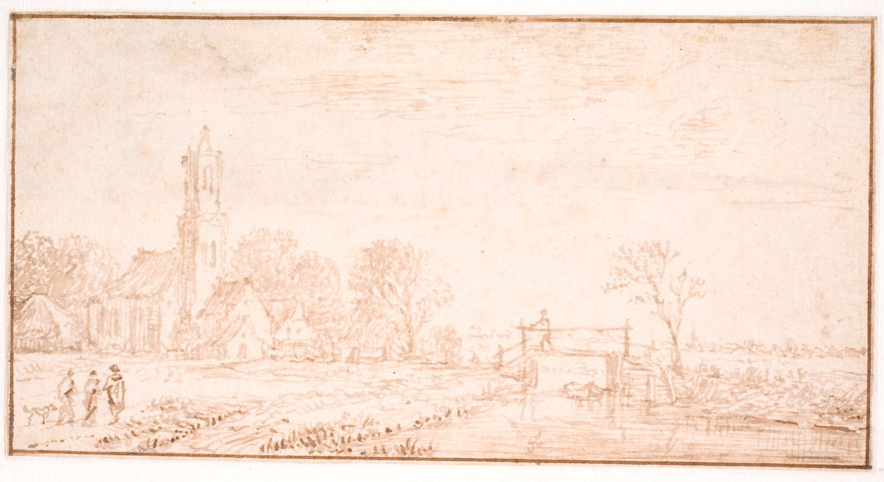 Village Church in Lisse by Jan Josefsz van Goyen