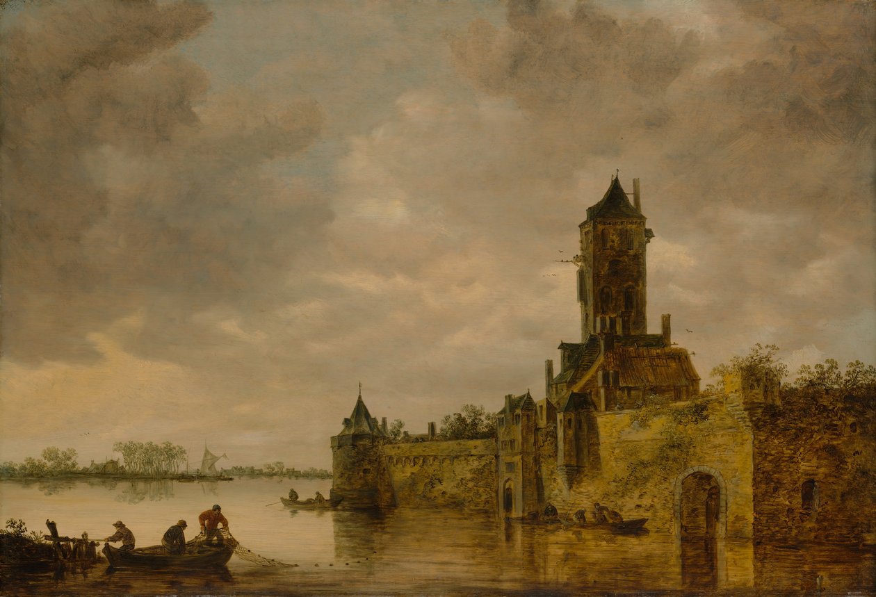 Castle by a River by Jan Josephsz van Goyen