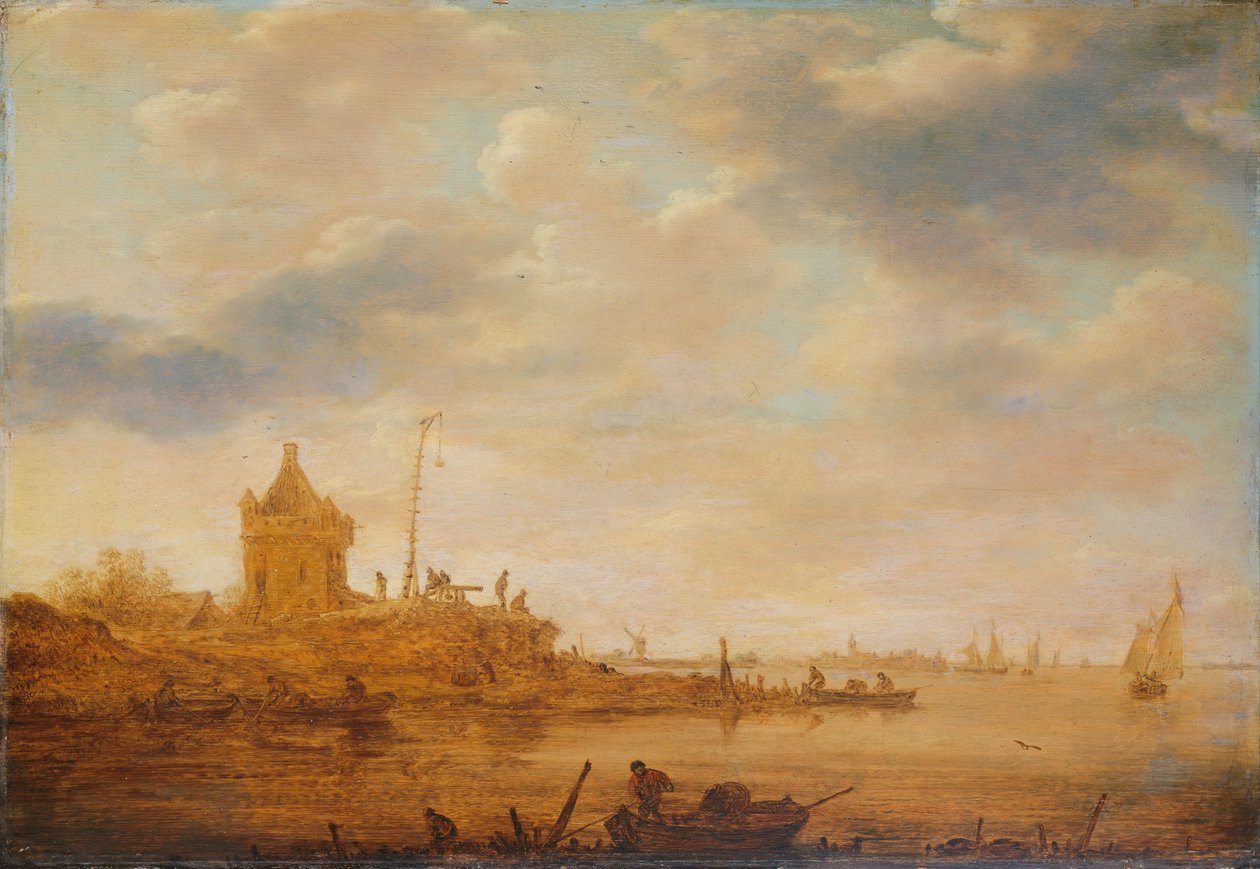 River View with Sentry Post by Jan Josephsz van Goyen