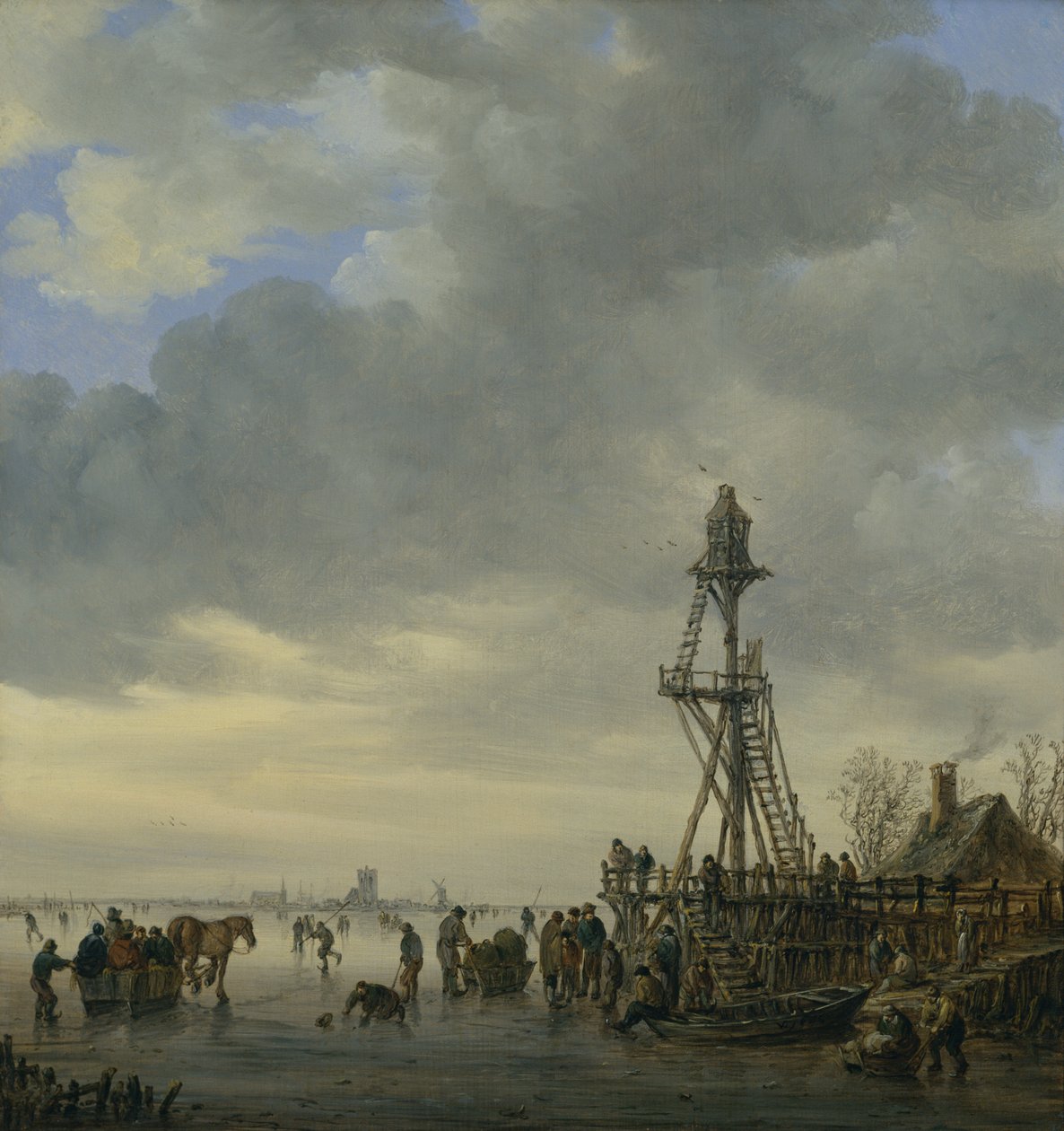 The Landing Stage by Jan Josephsz van Goyen