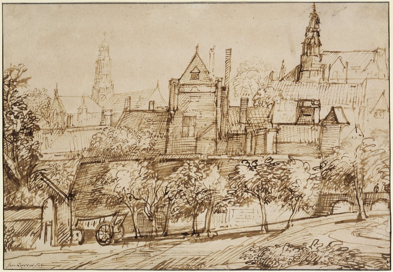 View of the Grote Kerk in Haarlem by Jan Lievens