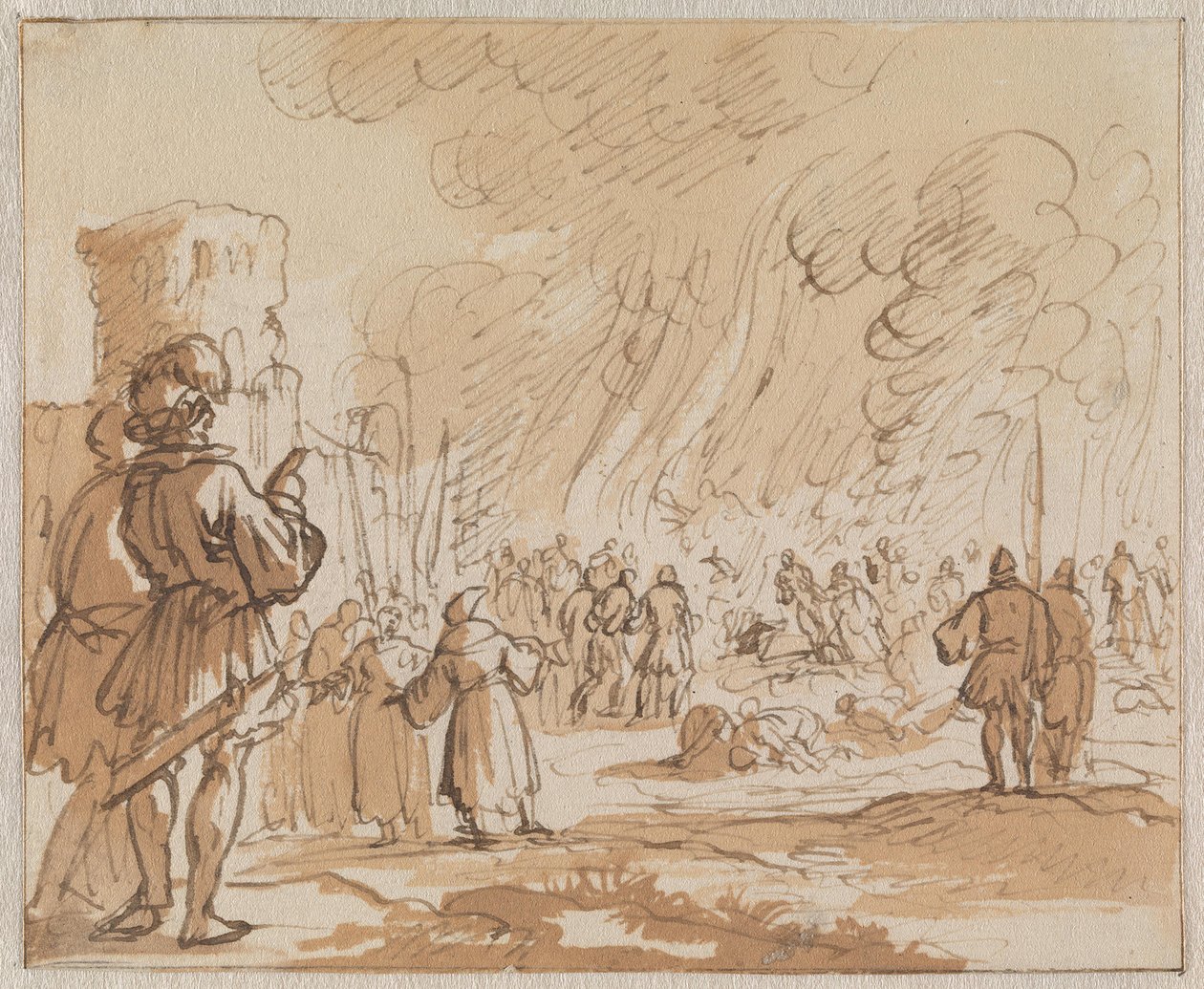 180 Cathars of Albigensians Burned Outside Minerve in 1210 by Jan Luyken