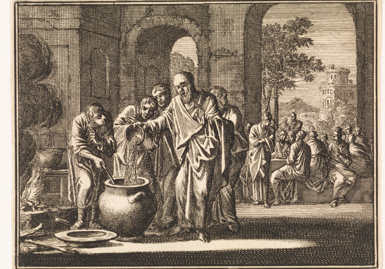 Elisa Turns the Poisoned Porridge into Good Food by Jan Luyken