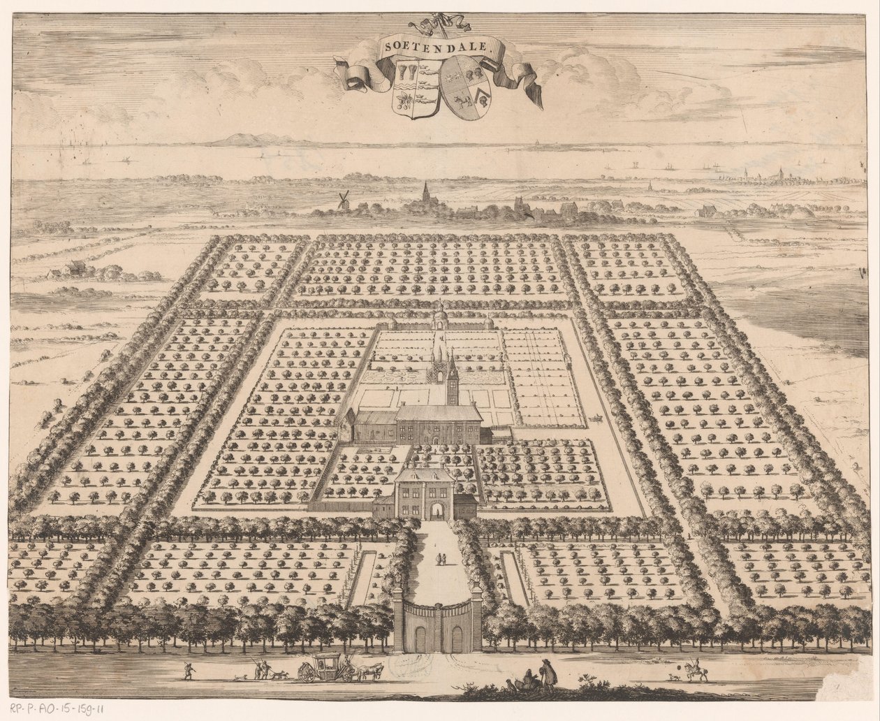 View of the Soetendale Country Estate by Jan Luyken