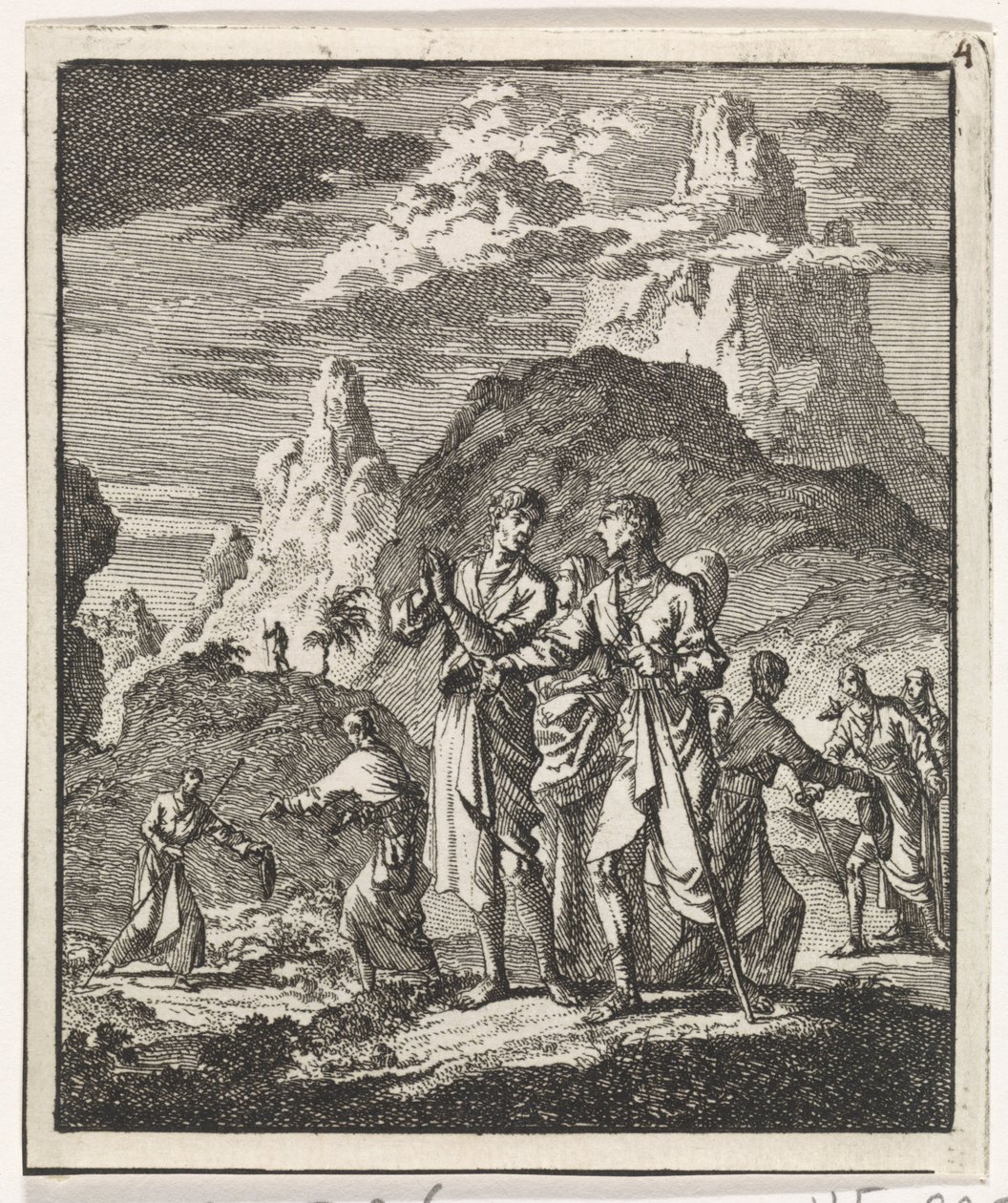 Meeting of Pilgrims in the Mountains by Jan Luyken