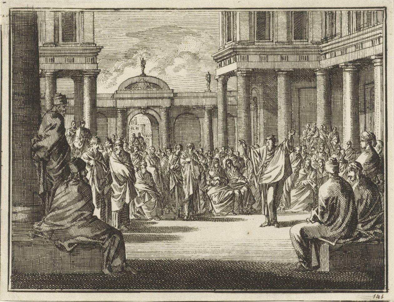 Paul before the Members of the Areopagus in Athens by Jan Luyken