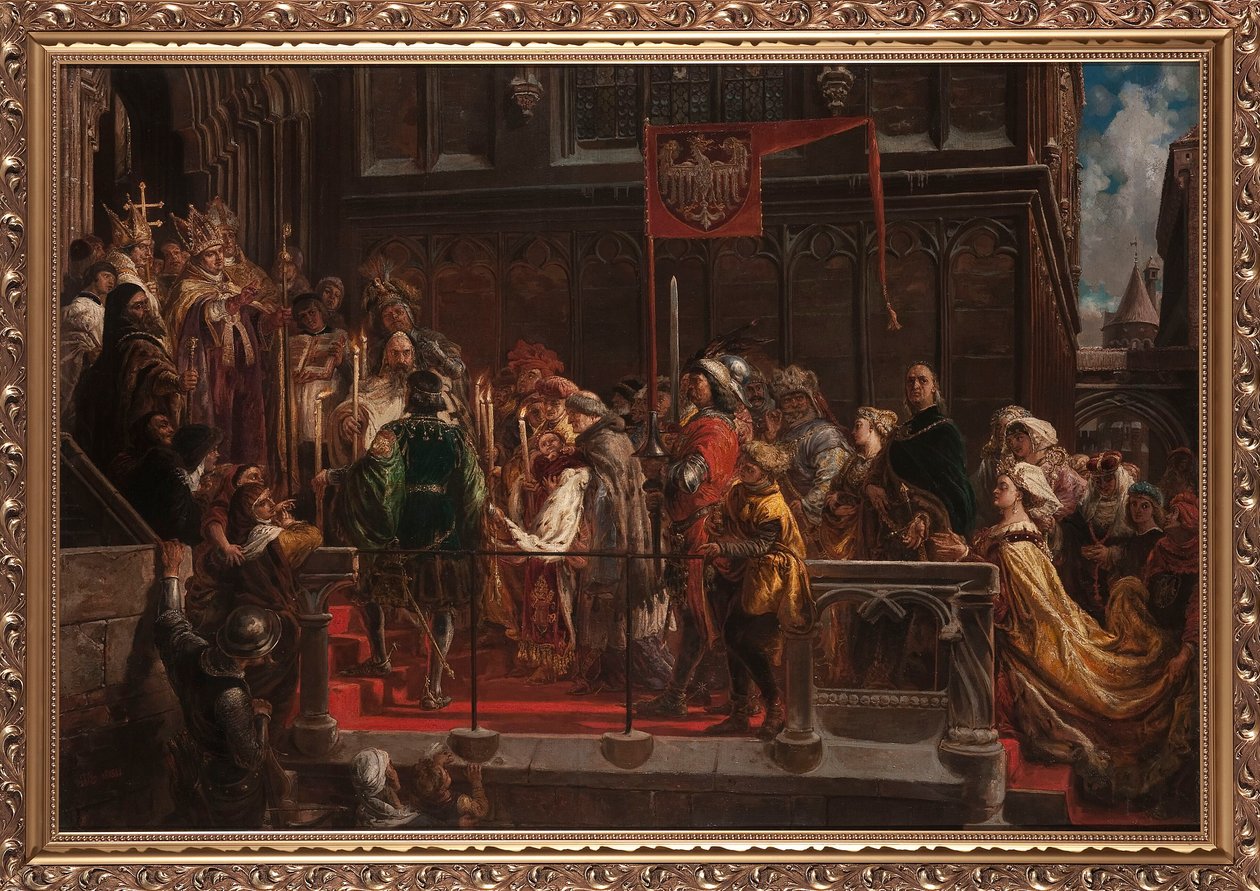 Baptism of Władysław of Varna, 18 February 1425 by Jan Matejko
