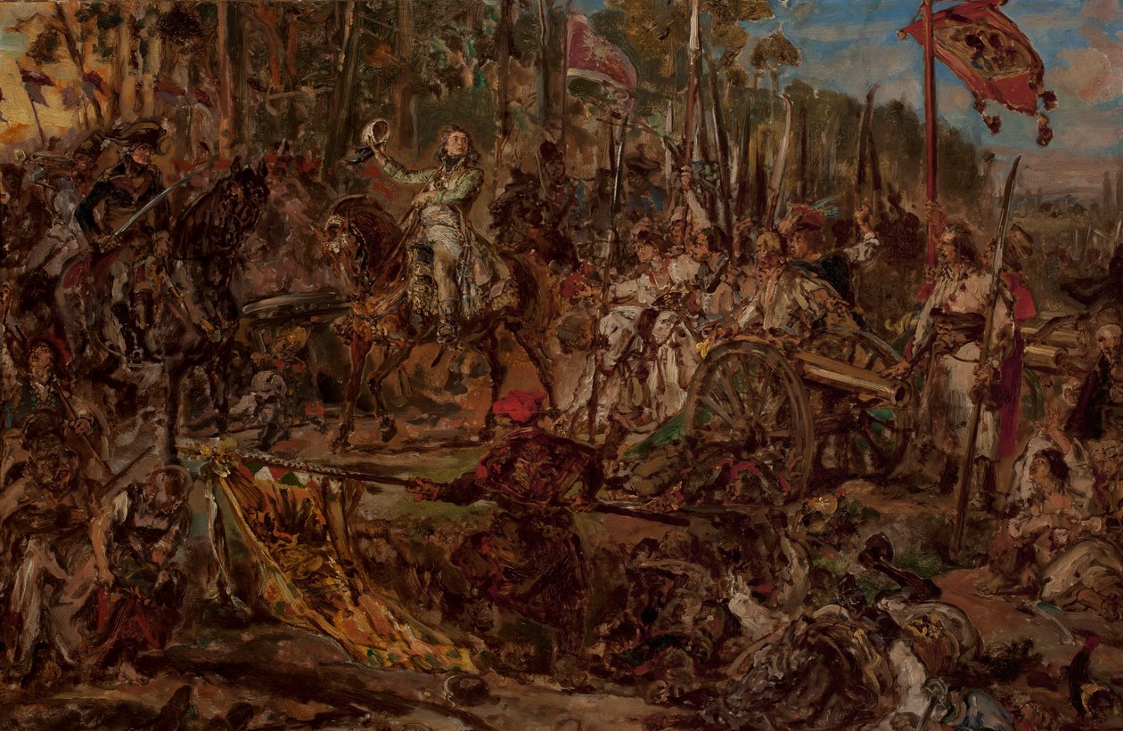 Kościuszko at Racławice, sketch by Jan Matejko