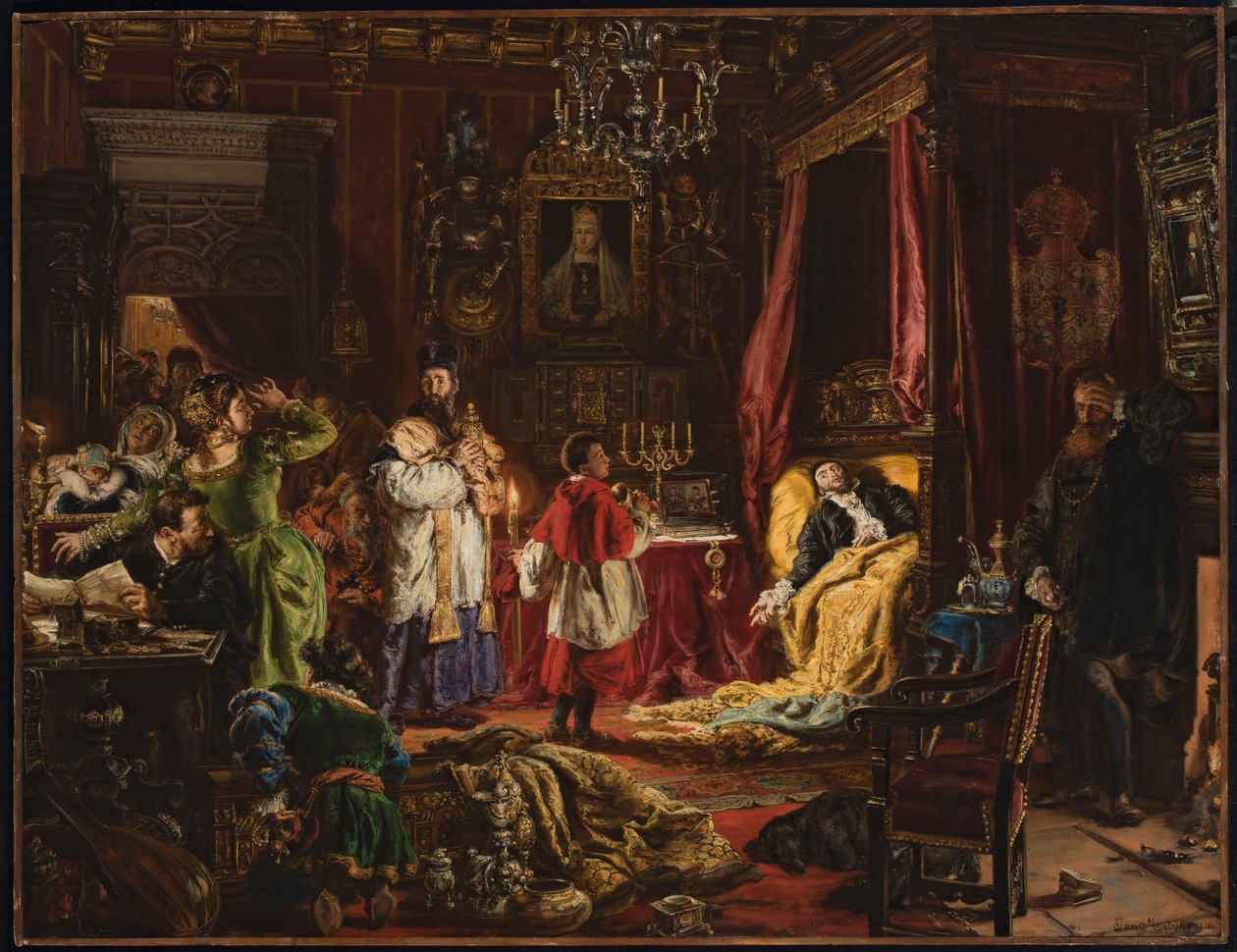 Death of Sigismund Augustus in Knyszyn in 1572 by Jan Matejko