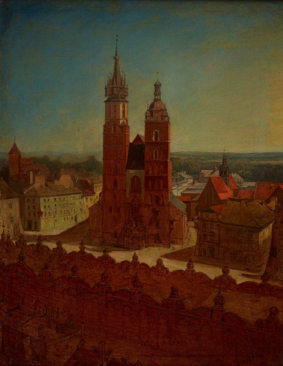 View from the Town Hall Tower by Jan Matejko