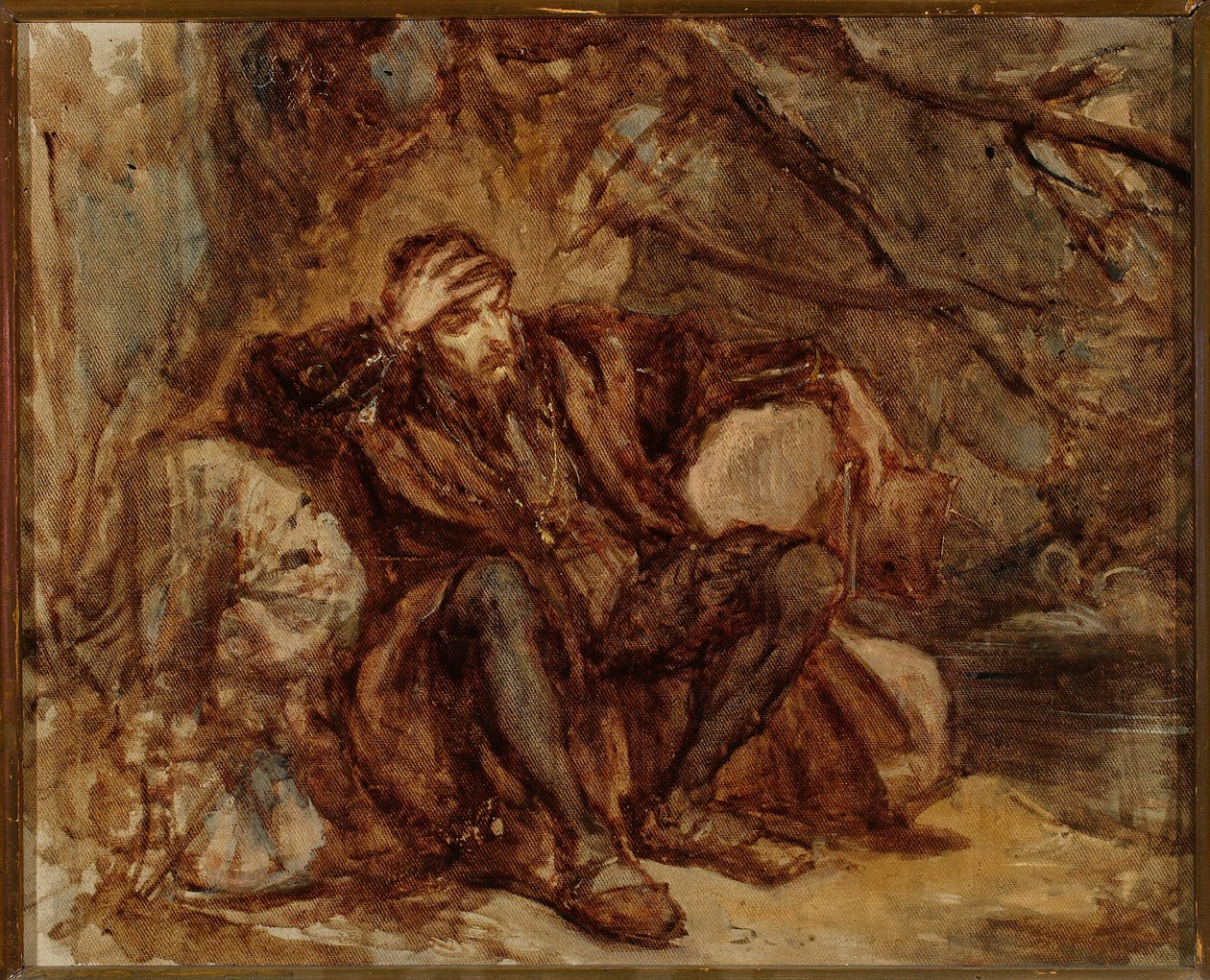 Sigismund Augustus in the Vilnius Garden, Sketch by Jan Matejko