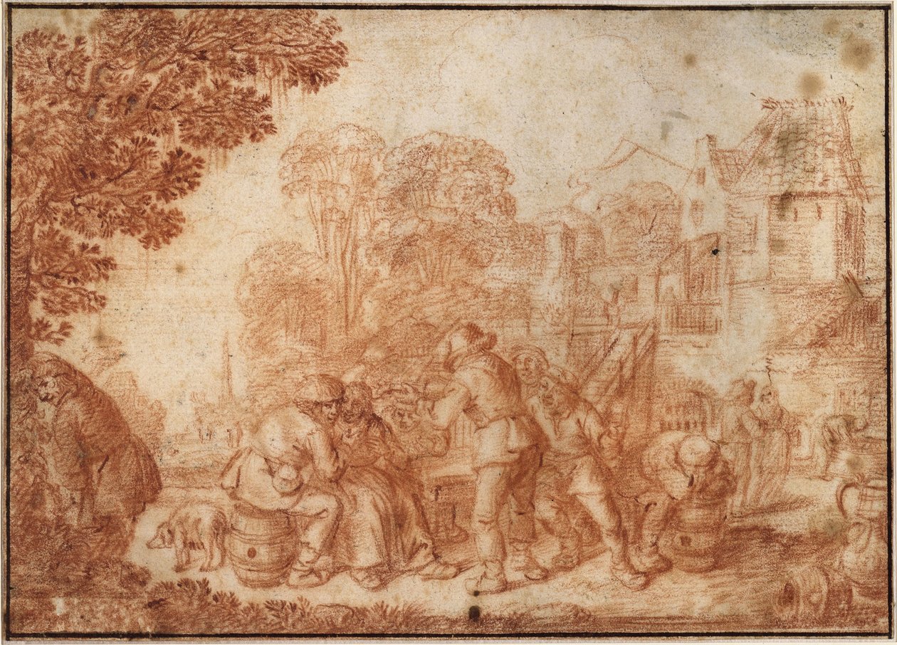 Peasants in Front of an Inn by Jan Miense Molenaer