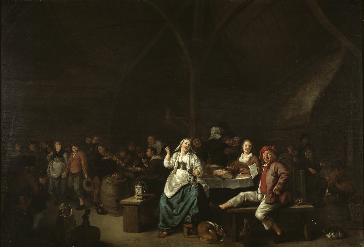 Drinking Bout in an Inn by Jan Miense Molenaer