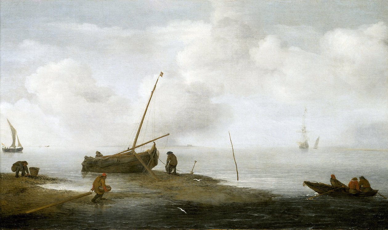 Mussel Fishing by Jan Porcellis