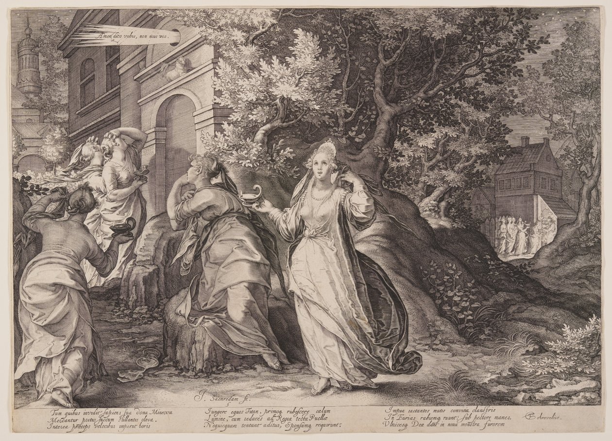 Foolish Virgins Missing their Rendezvous with Our Lord, from Parable of the Wise and Foolish Virgins by Jan Saenredam
