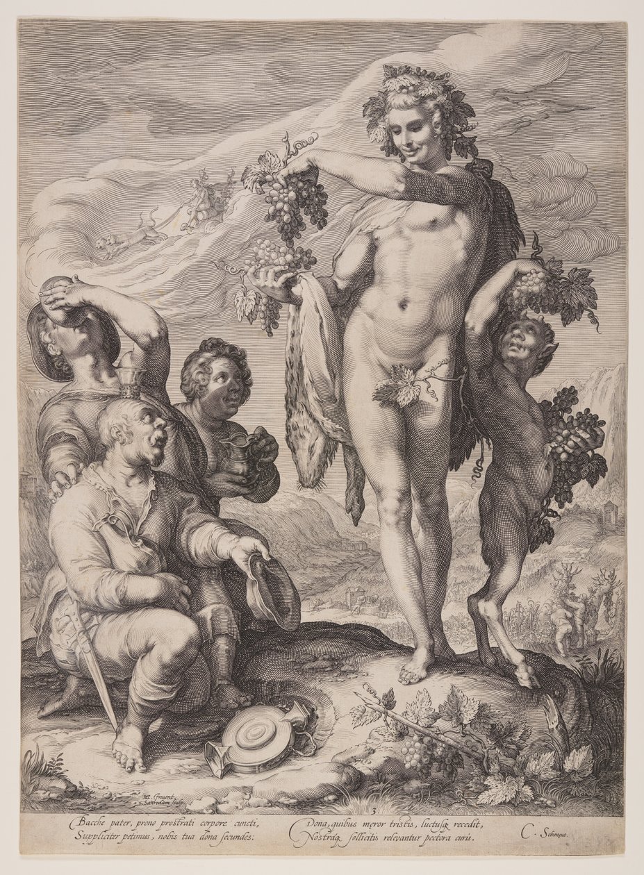 Homage Paid to Bacchus by Jan Saenredam
