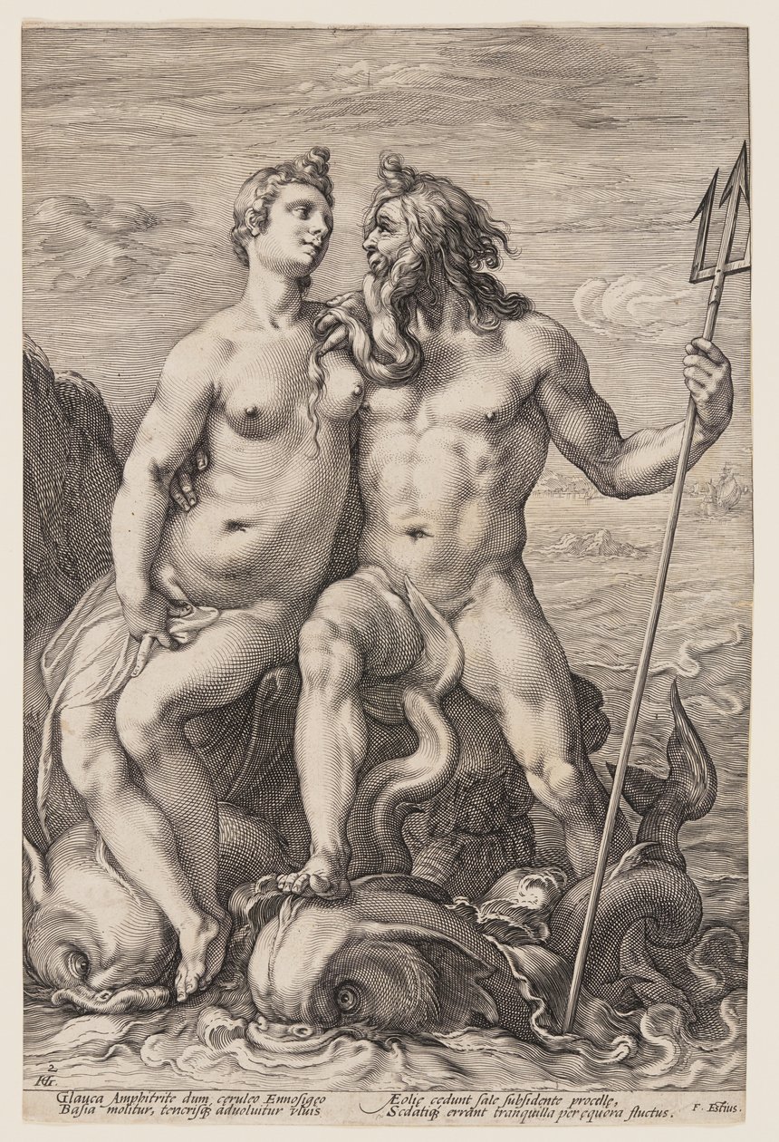 Neptune and Amphitrite, from Three Paired Gods and Goddesses by Jan Saenredam