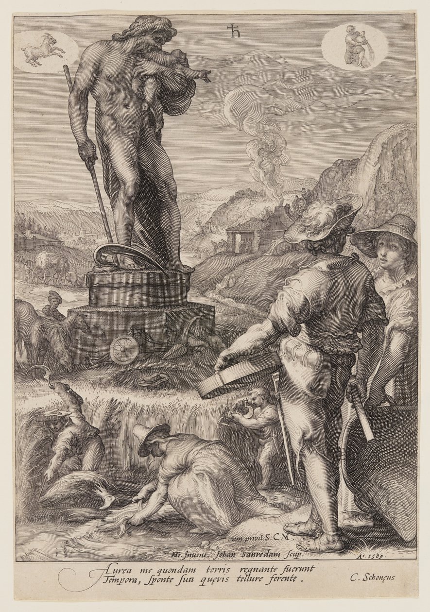 Saturn Presiding over Agriculture, from Seven Planetary Gods by Jan Saenredam