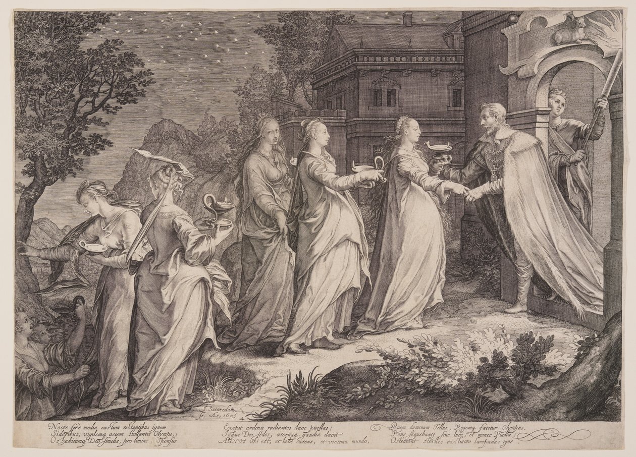 Wise Virgins Received by Our Lord, from Parable of the Wise and Foolish Virgins by Jan Saenredam