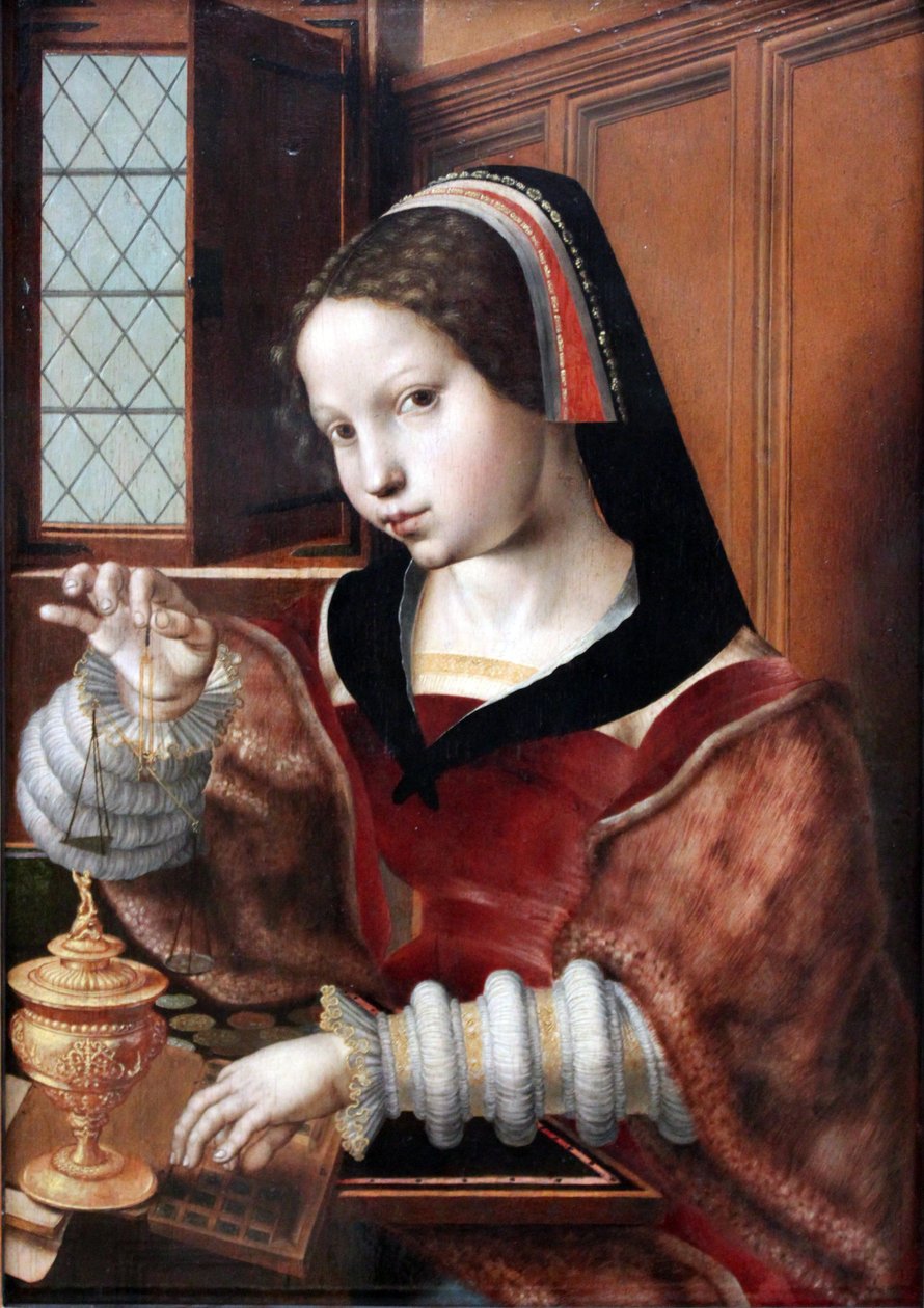 Woman Holding a Balance by Jan Sanders van Hemessen