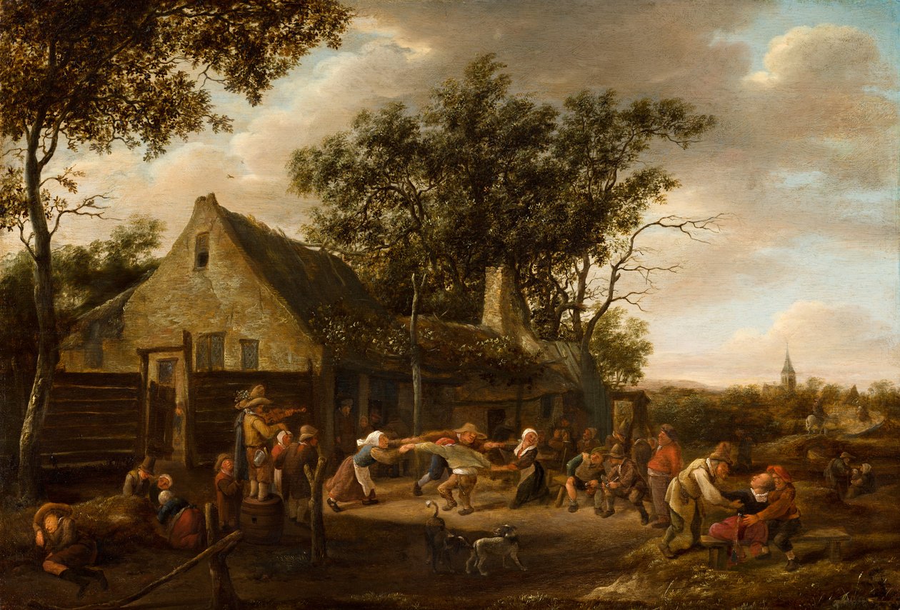 Dancing Peasants before an Inn by Jan Steen