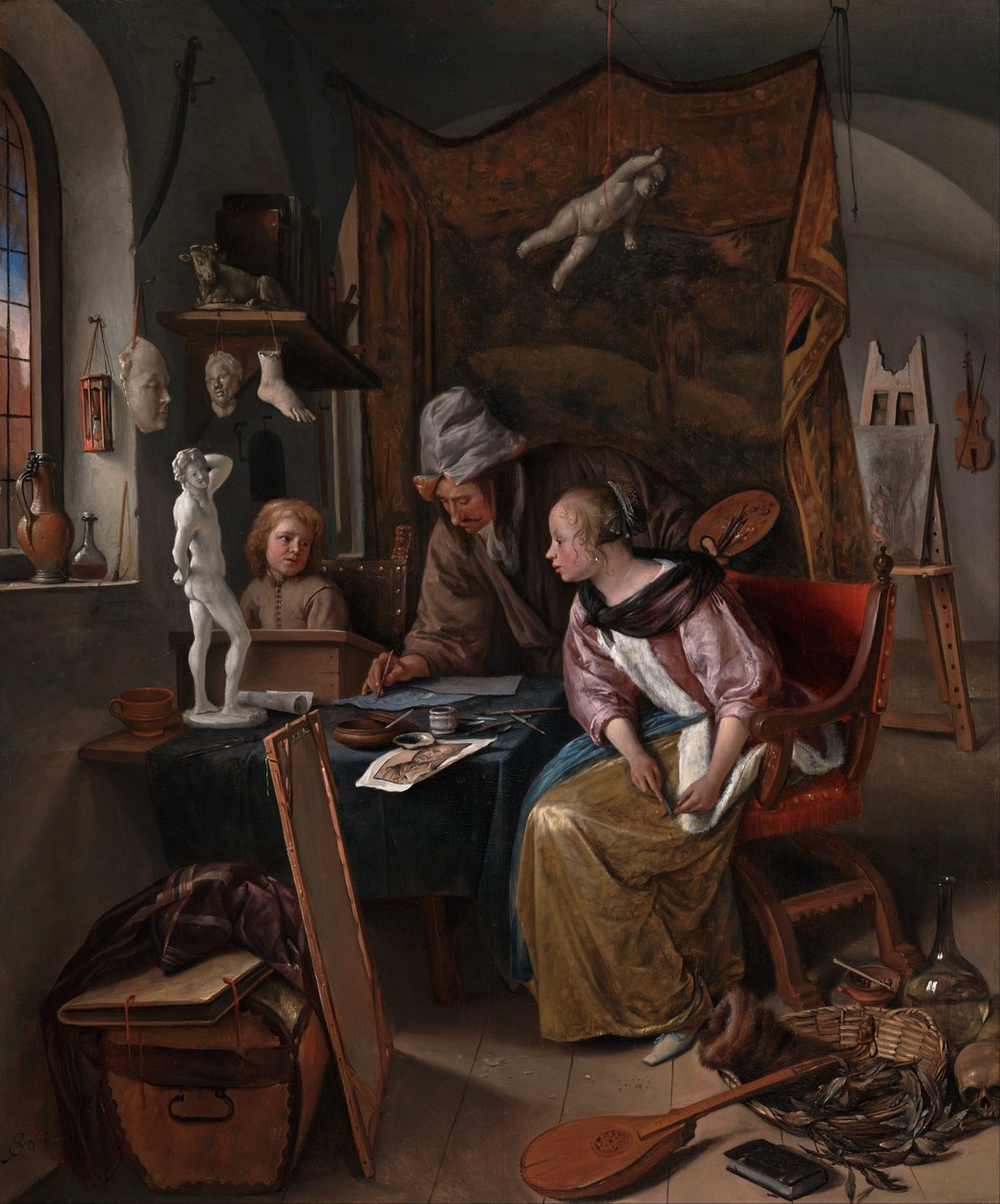The Drawing Lesson by Jan Steen