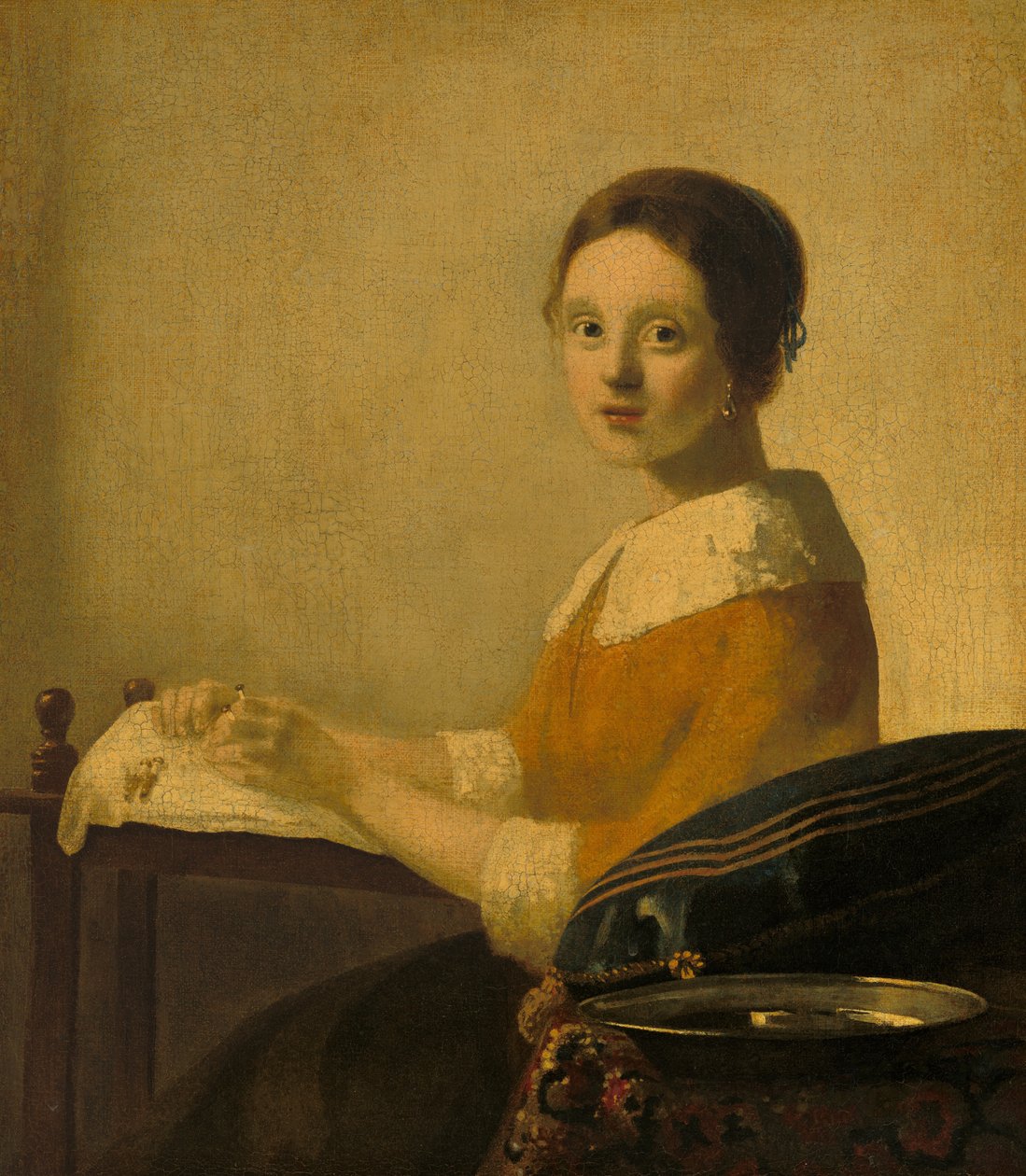 The Lacemaker by Johannes Vermeer: Premium art reproduction