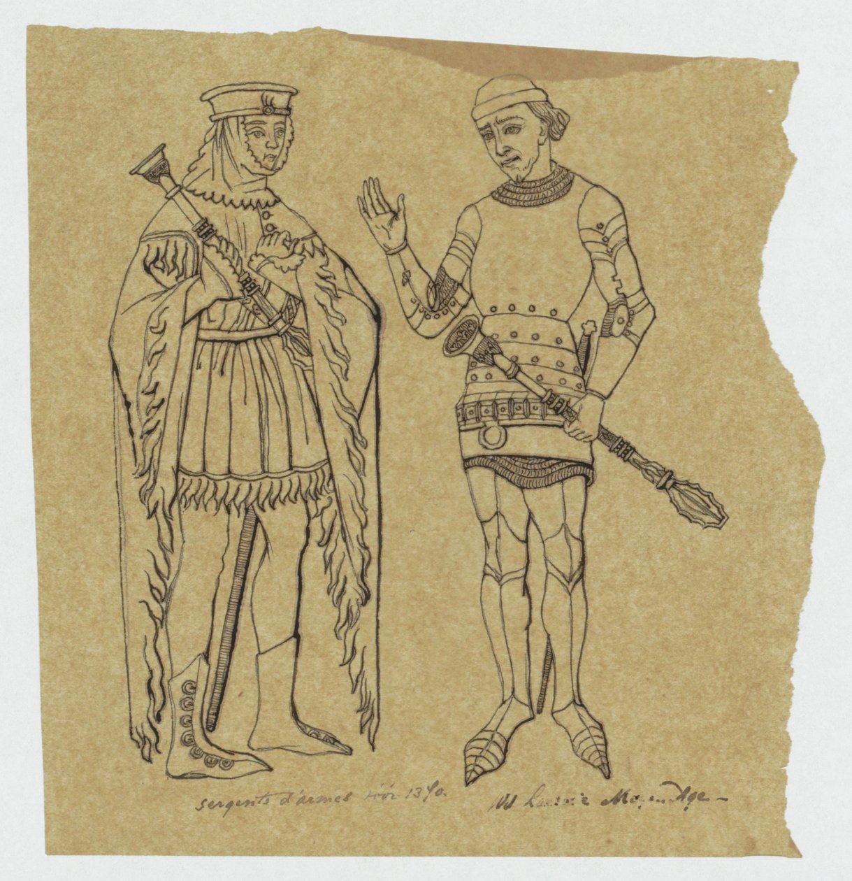 Two Medieval Soldiers Before 1370 by Jan Veth