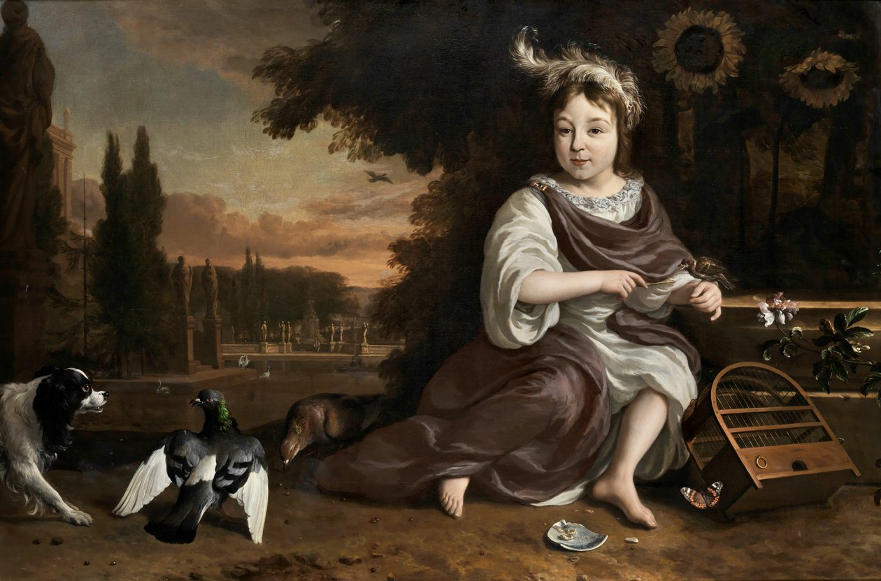 Prince of Orange with Birdcage by Jan Weenix