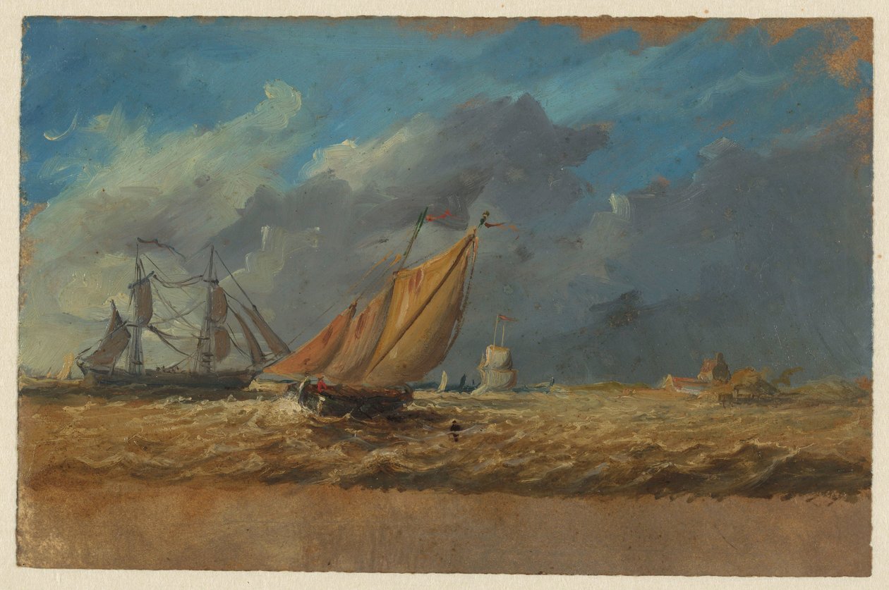 Seascape with Several Ships by Jan Weissenbruch