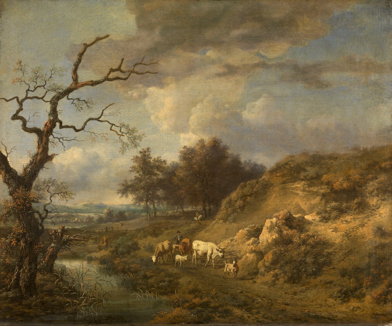 Landscape with Cattle by Jan Wijnants