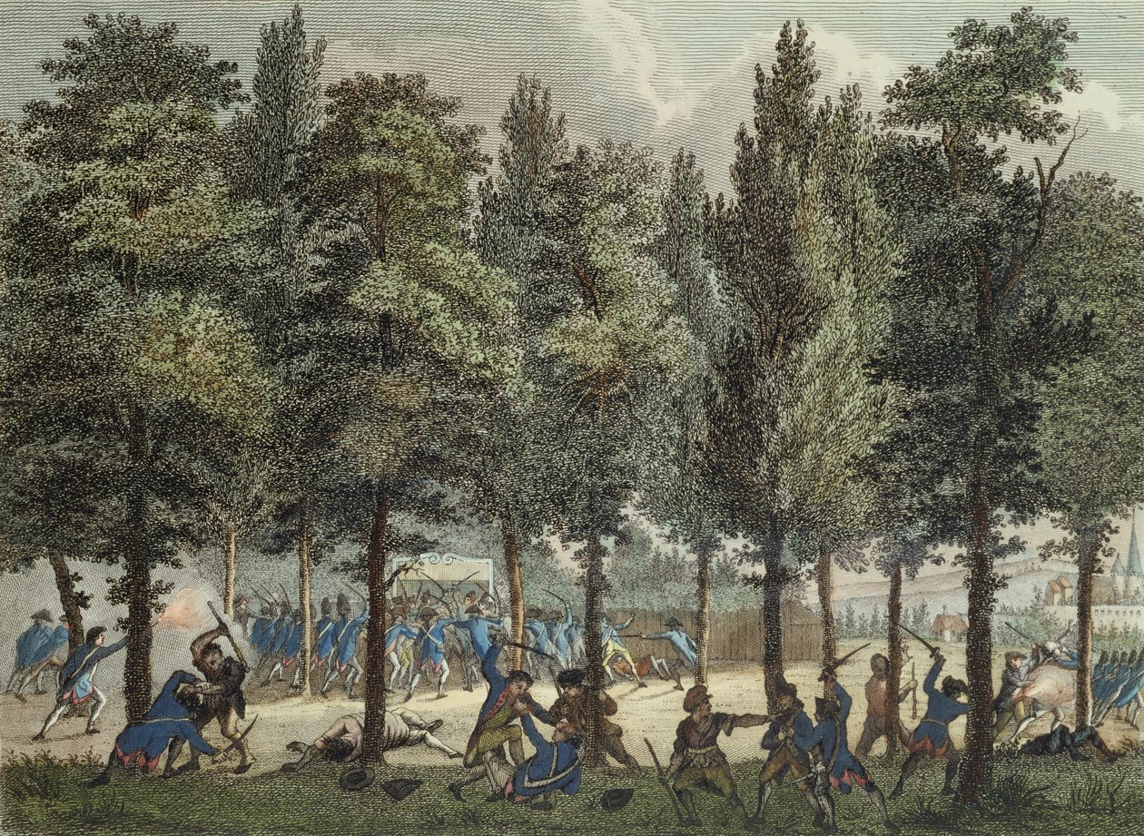 The Marseillais on the Champs-Elysees, 30th June 1792, engraved by Reinier Vinkeles and Daniel Vrydag by Jan after Bulthuis