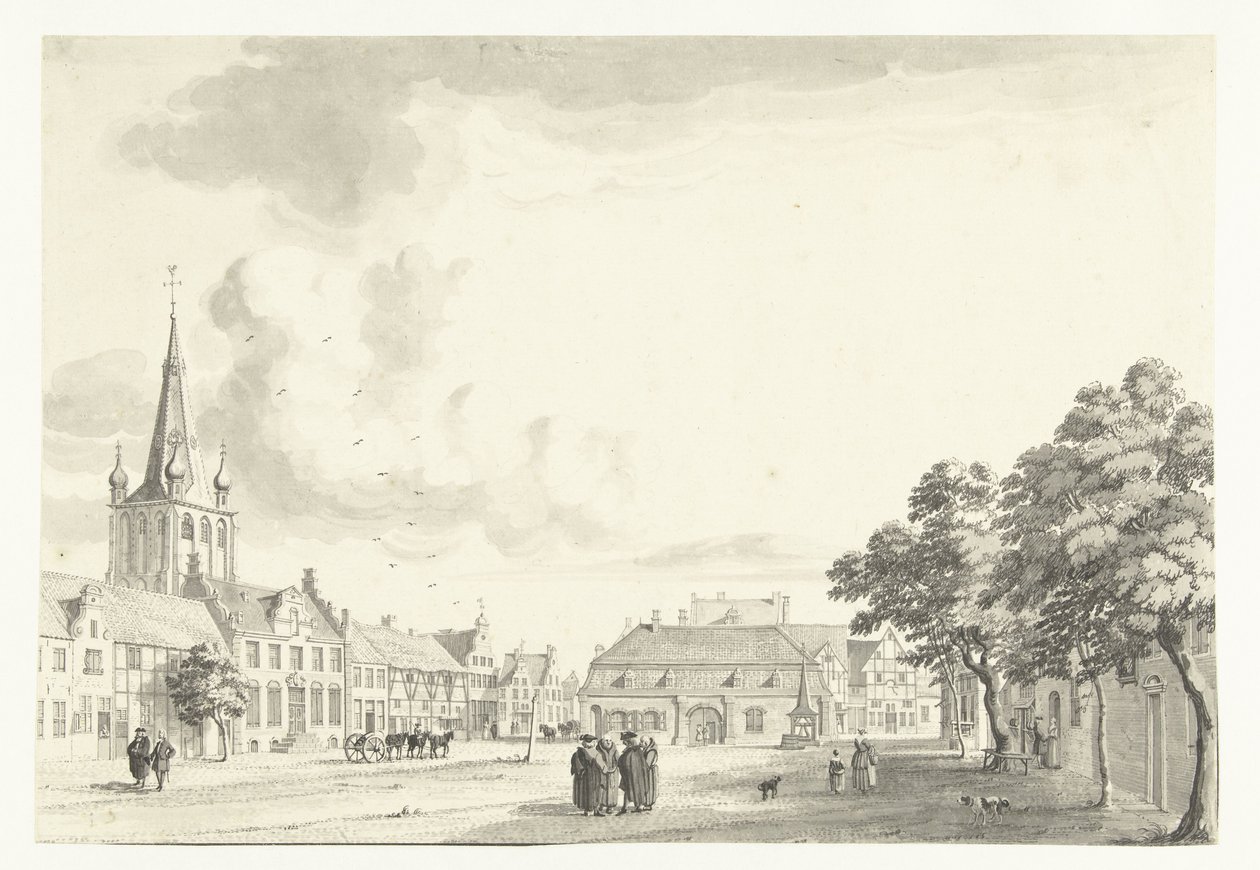 View of the Market of Uerdingen by Jan de Beijer