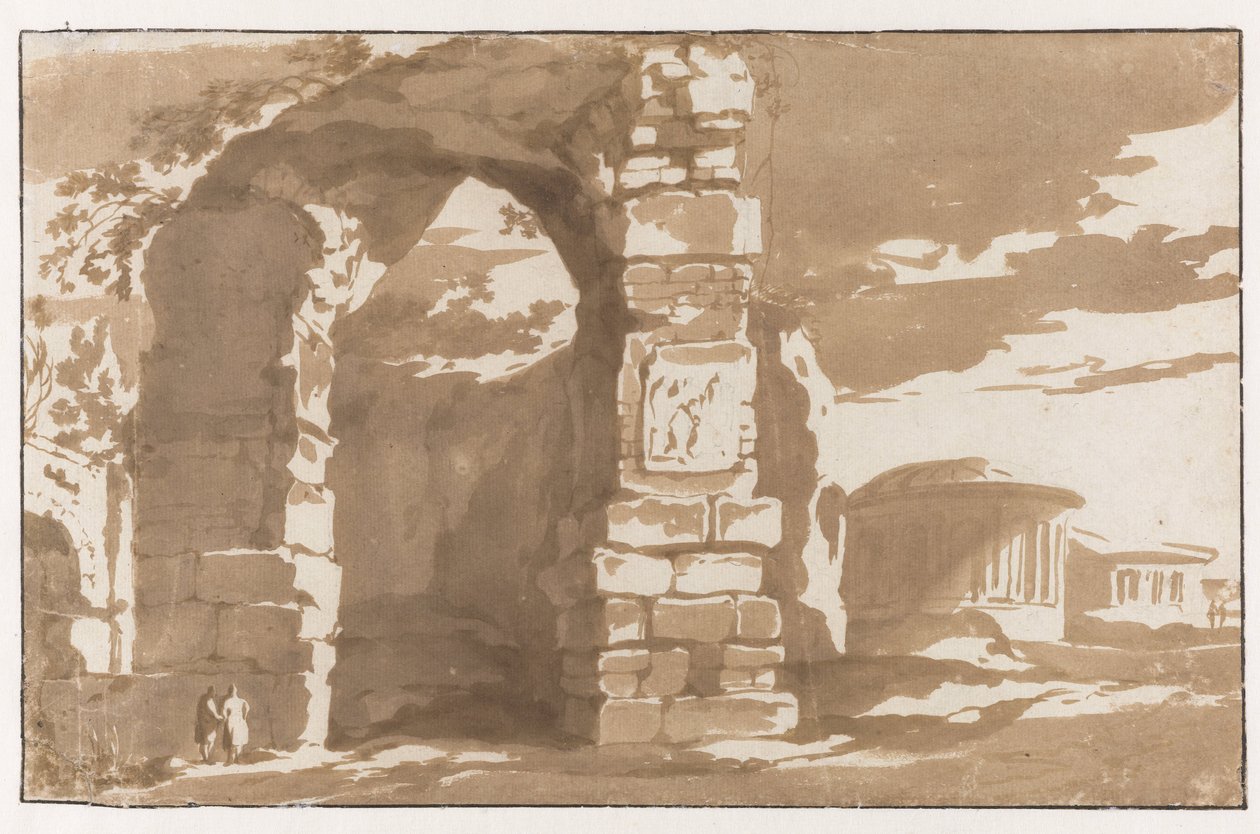 Part of the Baths of Diocletian and S. Bernardo alle Terme by Jan de Bisschop