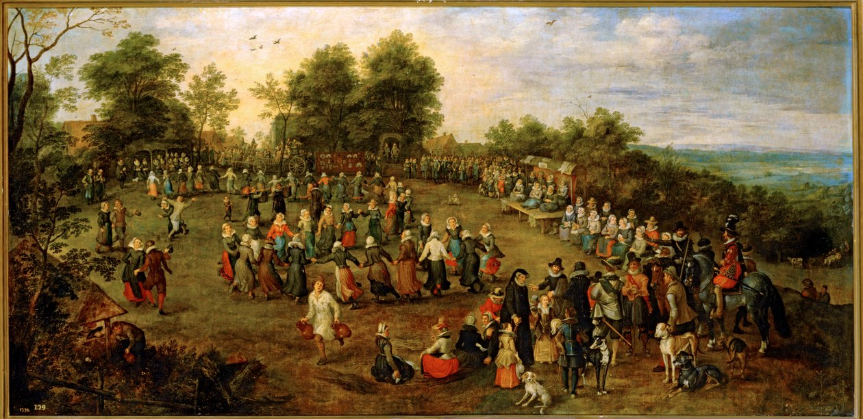 Folk Dance before the Archdukes by Jan the Elder Brueghel