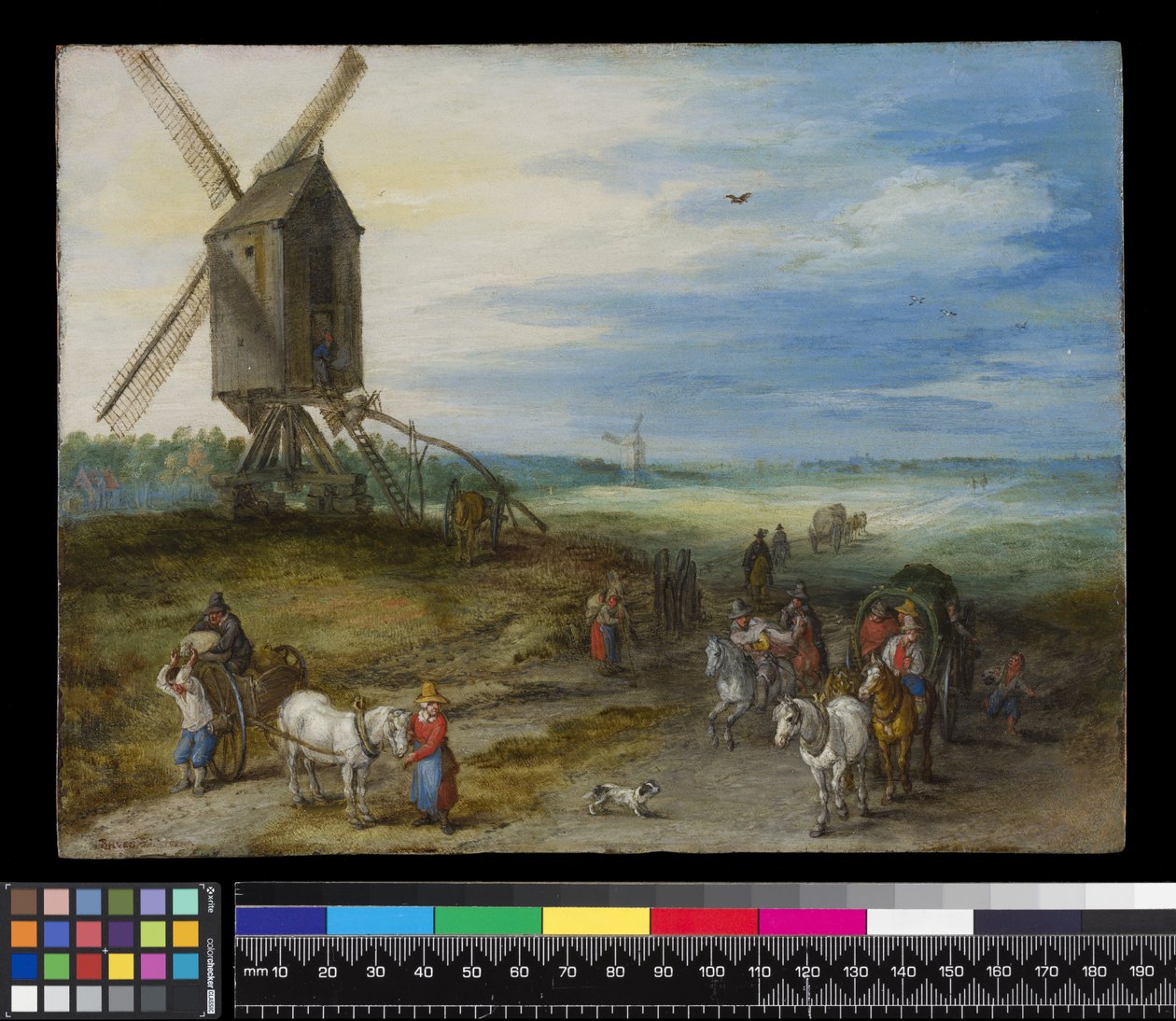 Landscape with Mill and Carts, c.1611 by Jan the Elder Brueghel