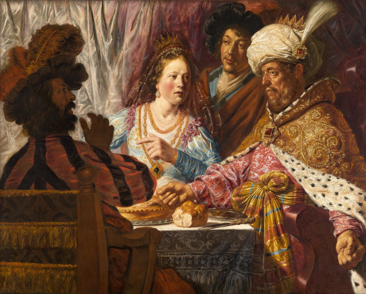 The Feast of Esther by Jan the Elder Lievens