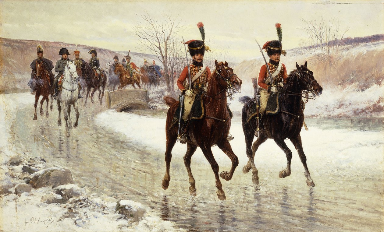 Napoleon and His Escort by Jan van Chelminski