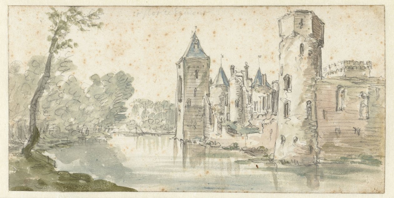 View of Egmond Castle by Jan van Goyen (possibly)