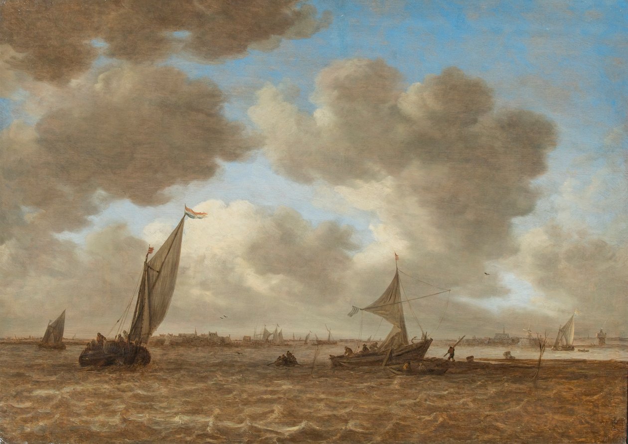 View of a Choppy Haarlemmermeer Polder by Jan van Goyen
