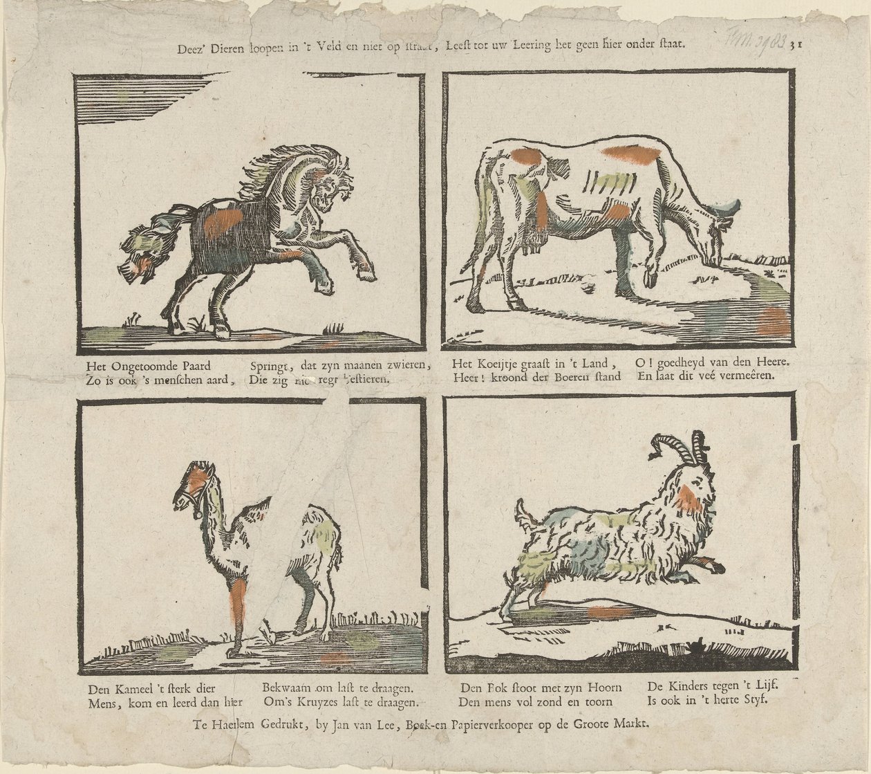 These Animals Walk in the Field and Not on the Street, Read for Your Learning What is Written Below by Jan van Lee