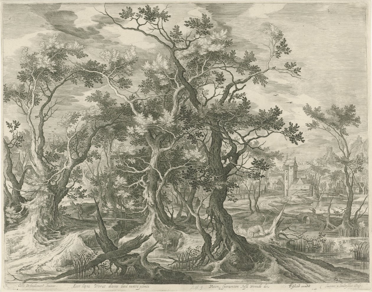 Landscape with a Prophet from Judah Torn by a Lion by Jan van Londerseel