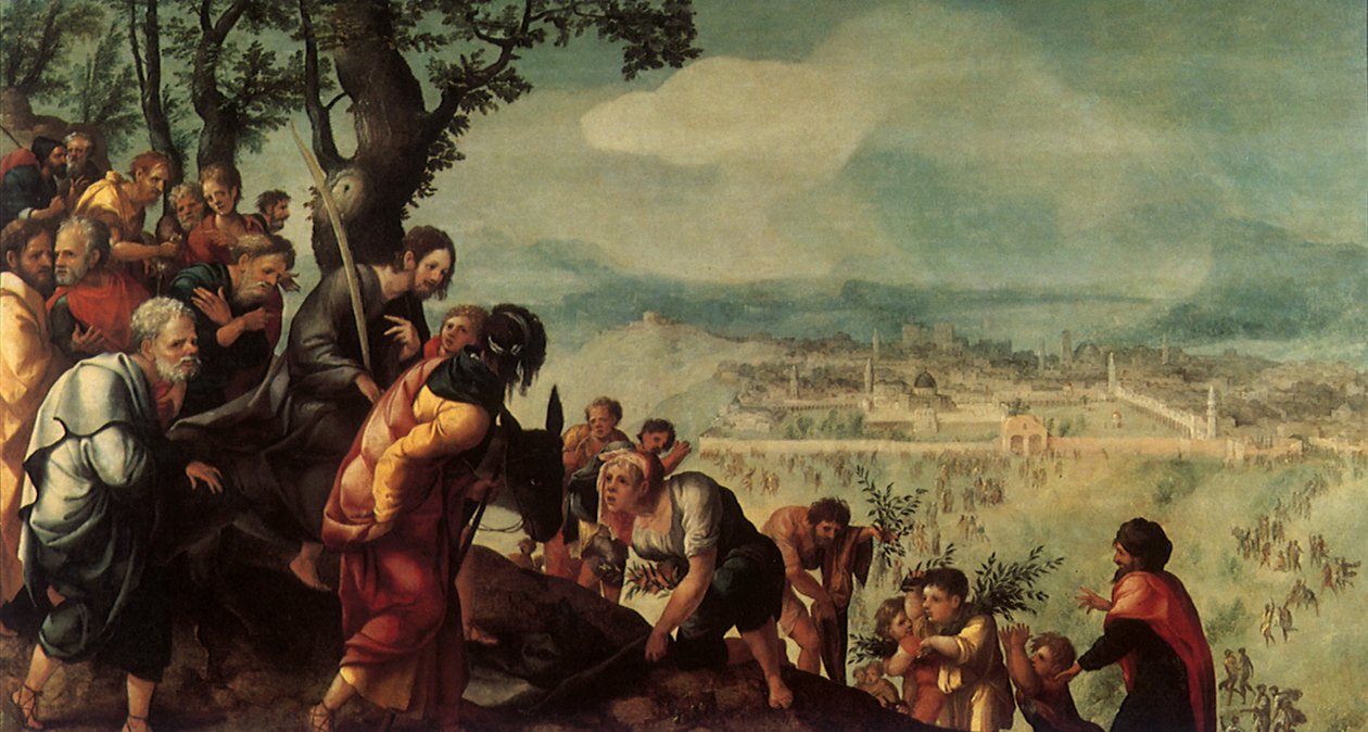 Entry of Christ into Jerusalem, Central Panel from a Triptych, c.1526 by Jan van Scorel