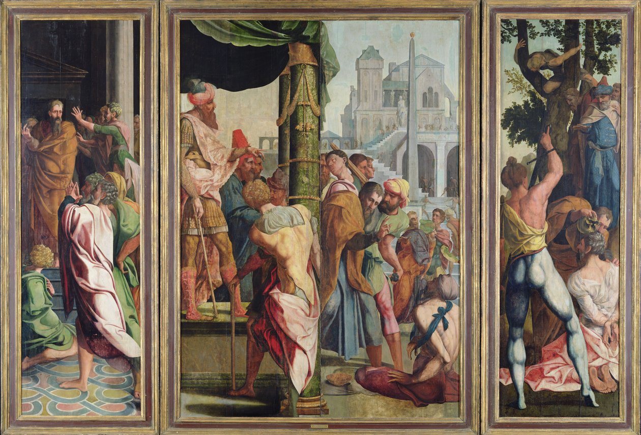 The Sermon, Arrest and Martyrdom of St. James the Greater, from the Polyptych of St. Stephen and St. James the Greater by Jan van Scorel