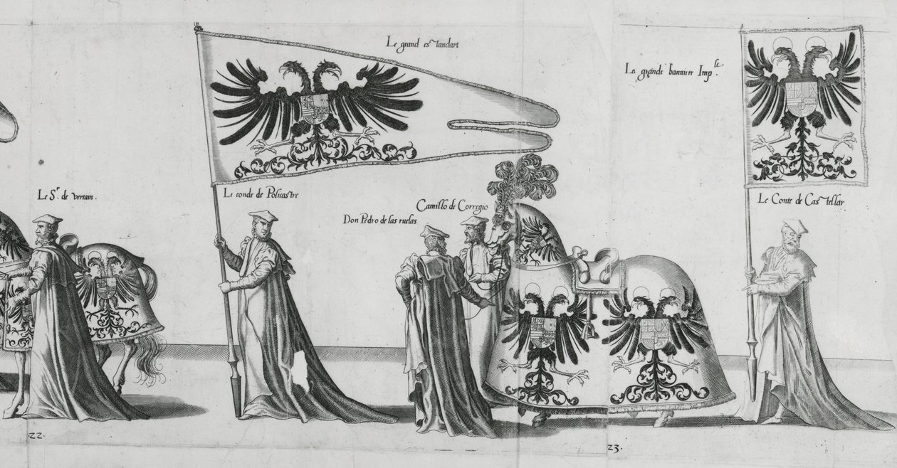 Banners at the Funeral Procession of Emperor Charles V, 1559 by Jan van and Doetechum Doetechum the elder